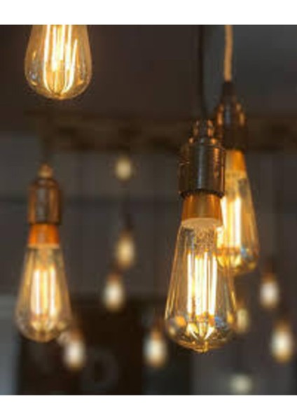 4 Adet Rustik Ampul ST64 4W LED Dekoratif Vintage Ampul