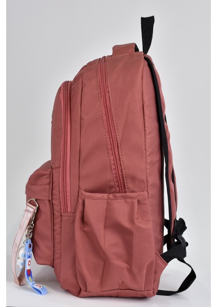 Unisex Çok Gözlü Günlük Seyahat Okul Sırt Çantası Gül Kurusu 51501 modelleri