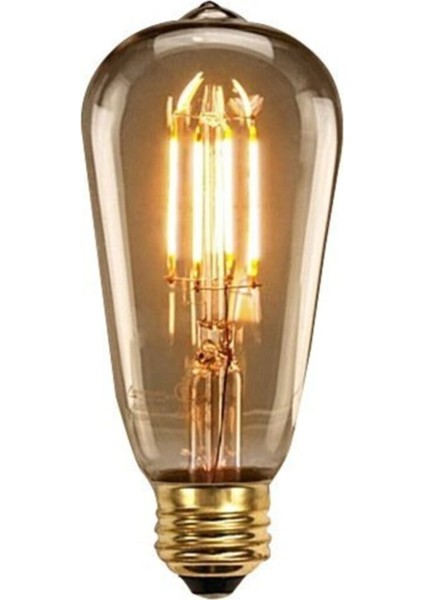 4 Watt Flamanlı Rustik Armut Model E27 Duy 6 Adet