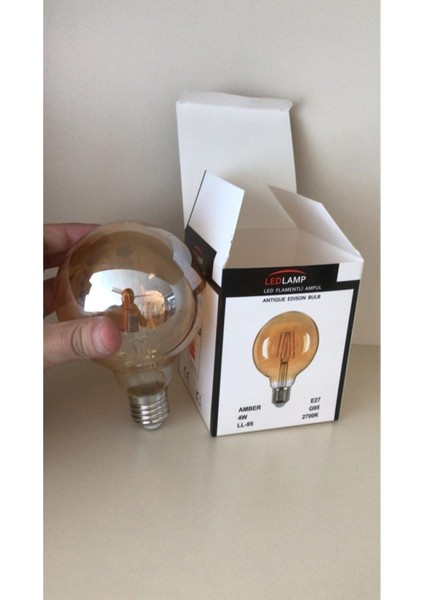Rustik LED Ampül E27 Duy G95 Glop Model 4W
