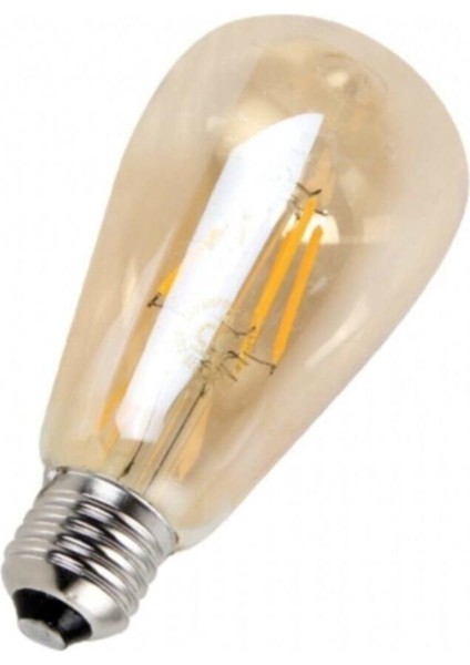 ST64 Flamanlı Rustik 4W LED Ampul 10'lu Dekoratif Vintage Aydınlatma ST64 10'lu