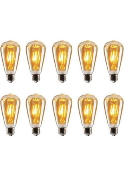 4W Rustik LED Ampül 10'lu Paket