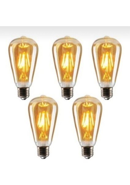 4W Rustik LED Ampül 5'li Paket