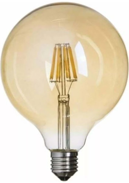 G125 E27 2700 K Filament 4 Watt Rustik Amber Glop Ampul