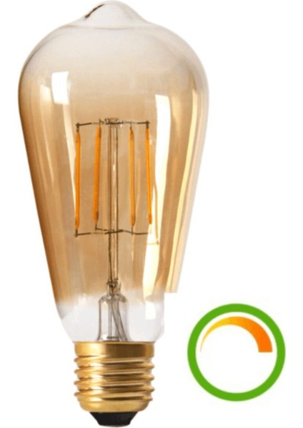 LED 6 Adet 4W Flemanlı LED Dekoratif Rustik Ampul ST64