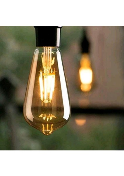 LED 6 Adet 4W Flemanlı LED Dekoratif Rustik Ampul ST64