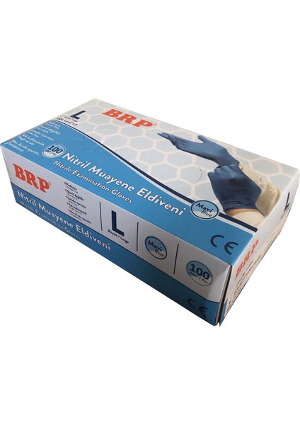 Nitril Mavi Eldiven Pudrasız 100'LÜ Paket