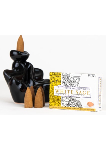 White Sage Geri Akışlı Şelale Tütsü