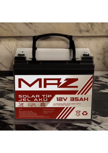 12 Volt 35 Amper (Ah) Solar Jel Akü (Güneş Paneli Akü) fiyatları