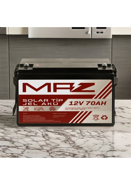 12 Volt 70 Amper (Ah) Solar Jel Akü (Güneş Paneli Akü) fiyatları