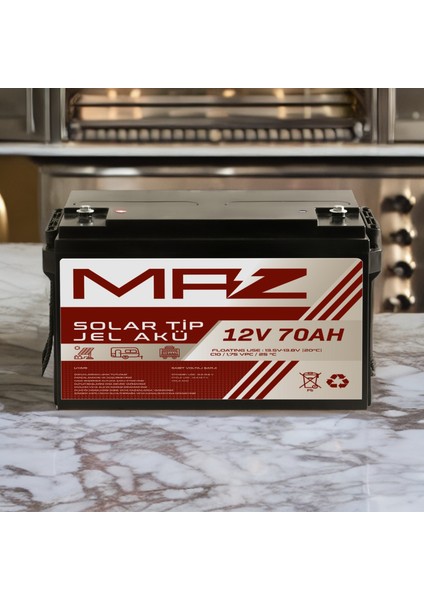 12 Volt 70 Amper (Ah) Solar Jel Akü (Güneş Paneli Akü) indirimleri
