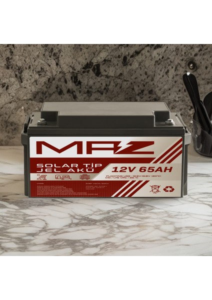 12 Volt 65 Amper (Ah) Solar Jel Akü (Güneş Paneli Akü) fiyatları