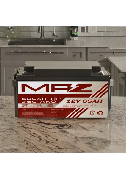 12 Volt 65 Amper (Ah) Solar Jel Akü (Güneş Paneli Akü) modelleri
