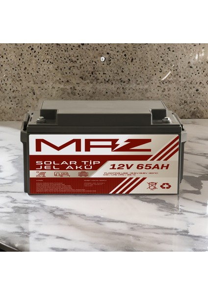 12 Volt 65 Amper (Ah) Solar Jel Akü (Güneş Paneli Akü) indirimleri