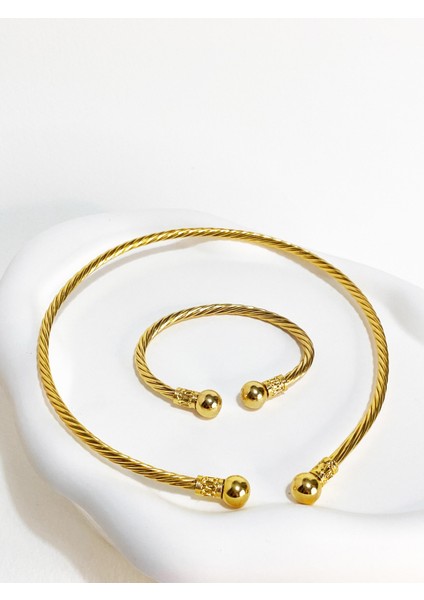 Altın Kaplama Burgu Detaylı Ayarlanabilir Choker Kolye fiyatları