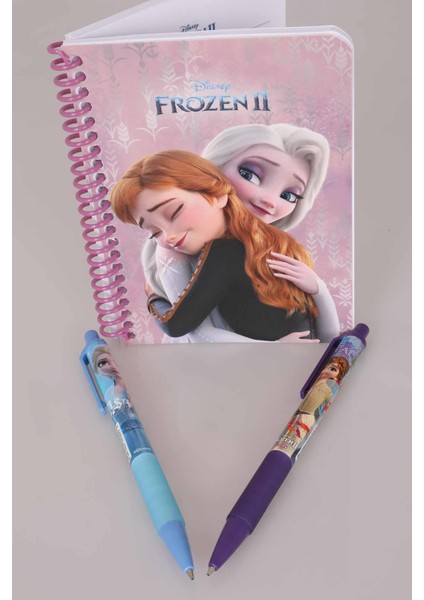 LİSANSLI ELSA FROZEN ÇİZGİLİ NOT DEFTERİ VE VERSATİL UÇLU KALEM 0.7 mm 2'LİSİ
