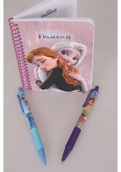 LİSANSLI ELSA FROZEN ÇİZGİLİ NOT DEFTERİ VE VERSATİL UÇLU KALEM 0.7 mm 2'LİSİ