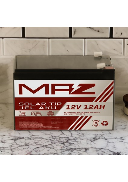 12 Volt 12 Amper (Ah) Solar Jel Akü (Güneş Paneli Akü) modelleri