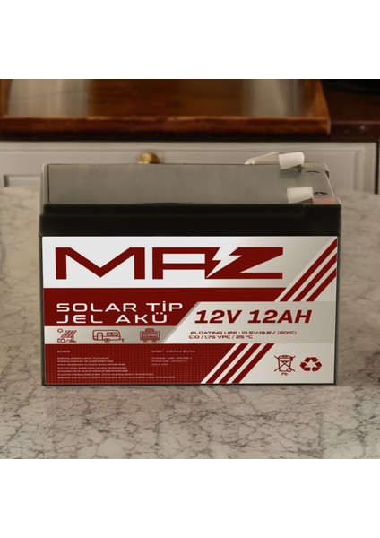 12 Volt 12 Amper (Ah) Solar Jel Akü (Güneş Paneli Akü) fırsatları