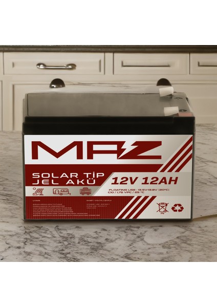 12 Volt 12 Amper (Ah) Solar Jel Akü (Güneş Paneli Akü) indirimleri