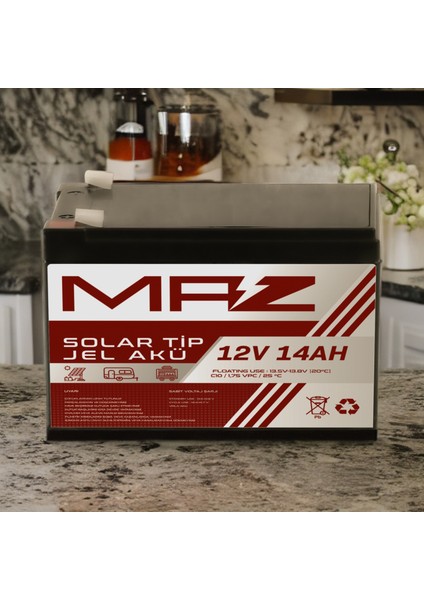 12 Volt 14 Amper (Ah) Solar Jel Akü (Güneş Paneli Akü) fiyatları