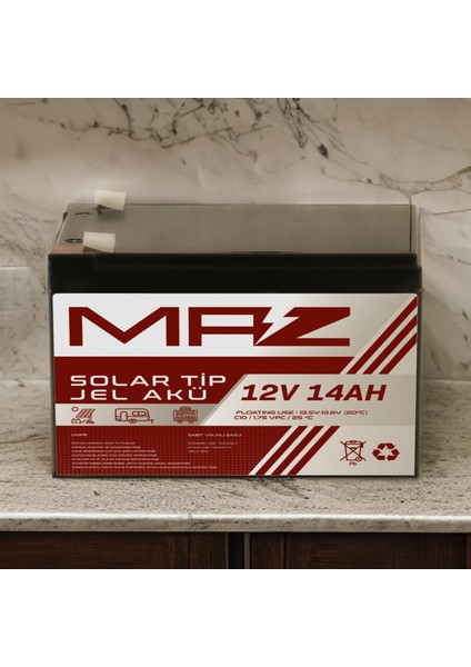 12 Volt 14 Amper (Ah) Solar Jel Akü (Güneş Paneli Akü) modelleri