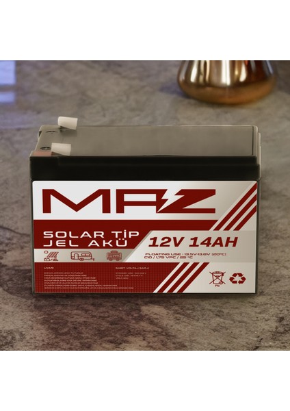12 Volt 14 Amper (Ah) Solar Jel Akü (Güneş Paneli Akü) fırsatları