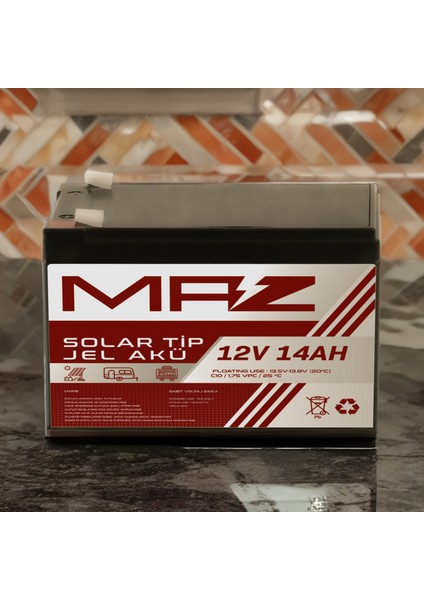 12 Volt 14 Amper (Ah) Solar Jel Akü (Güneş Paneli Akü) indirimleri