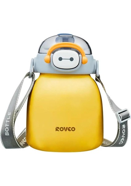 Rovco Paslanmaz Çelik Pipetli Matara 1000ML Sarı