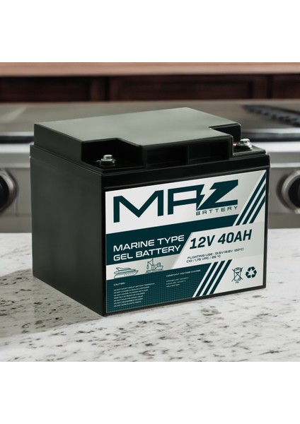 12 Volt 40 Amper (Ah) Marine Jel VRLA Akü (Yeni Üretim) modelleri