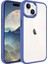 Apple Iphone 15 Plus Kılıf Renkli Silikon Kenarlı Arkası Şeffaf Sert Krom Kapak 1