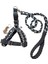 Köpek göğüs tasması kayışlı set siyah paracort örgülü göğüs ölçüsü:25-60cm ayarlamalı gezdirme kayışı:120cm dog harness TB6-5 2
