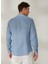 Slim Fit Düğmeli Yaka Mavi Erkek Gömlek A266DANIELL20- 5