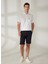 Normal Bel Slim Fit Koyu Mavi Erkek Bermuda Şort A261NAT99NG332- 1