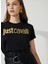 Just Cavalli Bisiklet Yaka Baskılı Siyah Kadın T-Shirt 74PBHF00 2