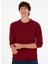 Bisiklet Yaka Bordo Erkek Sweatshirt JELLYSK023 3