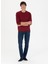 Bisiklet Yaka Bordo Erkek Sweatshirt JELLYSK023 4