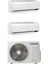 Wind Free (AJ050TXJ2KH/EA) 9+18 BTU Iç 6,8 Kw Dış Ünite Klima A+ 18000 BTU 1+2 Sistem Multi Inverter Duvar Tipi Klima 1