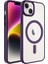 iPhone 14 Plus Kılıf Wireless Şarj Özellikli Krom Magsafe Silikon Kapak 1