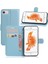 Litchi Grain Deri Cüzdan Kılıfı Flip Folio Stand Koruyucu Kapak Apple iPhone Se 2. Gen-Blue (Yurt Dışından) 1
