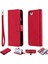 Manyetik Kt Deri Serisi-3 Soyunabilen 2'si 1 Arada Cüzdan Deri Stand Kapağı Apple iPhone Se-Red (Yurt Dışından) 1