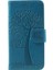 Baskı Ağacı Baykuş Manyetik Cüzdan Pu Deri Deri Stand Cep Telefon Kapağı Apple iPhone Se-Blue (Yurt Dışından) 1