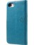 Baskı Ağacı Baykuş Manyetik Cüzdan Pu Deri Deri Stand Cep Telefon Kapağı Apple iPhone Se-Blue (Yurt Dışından) 2