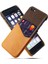 Ksq Kart Tutucu Kumaş+Pu Deri Kaplamalı Pc Arka Kapak Apple iPhone Se-Brown (Yurt Dışından) 1