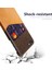 Ksq Kart Tutucu Kumaş+Pu Deri Kaplamalı Pc Arka Kapak Apple iPhone Se-Brown (Yurt Dışından) 3