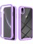 Apple iPhone Xr Için 3'ü 1 Arada Karaklama Anti Telefon Kılıfı Sabit Pc+Yumuşak Tpu Damla Geçirmez Cep Telefonu Hibrit Kapak Pet Screce Koruyucu-Doğru (Yurt Dışından) 1