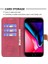 Apple iPhone 7/8 Için, Mat Yüzey Deri Cüzdan Standı Şok Geçirmez Telefon Kasası Aksesuar-Kırmızı (Yurt Dışından) 3