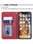 Geometrik Desen Deri Kart Sahibi Telefon Kasası, Apple iPhone X/xs-Red Stand ile (Yurt Dışından) 4
