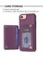 Apple iPhone 7/8 Pu Deri Kaplamalı Tpu Kart Tutucu ile Telefon Kılıfı Kickstand-Dark Mor (Yurt Dışından) 4
