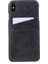 Çift Kart Yuvaları Pu Deri Kaplı Pc Sert Kapak Apple iPhone Xs Max-Black (Yurt Dışından) 1